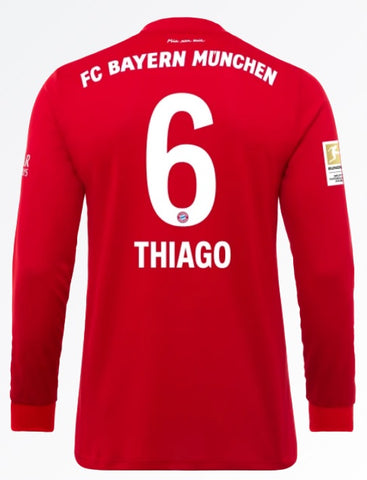 Thiago Bayern Munich 19/20 Long Sleeve Home Jersey