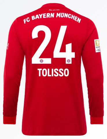 Corentin Tolisso Bayern Munich 19/20 Long Sleeve Home Jersey