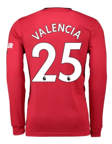 Antonio Valencia Manchester United 19/20 Long Sleeve Home Jersey