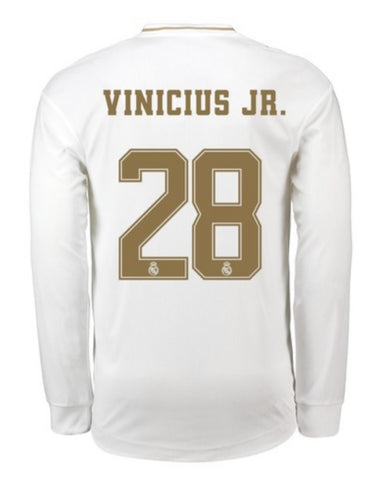 Vinicius Junior Real Madrid Long Sleeve 19/20 Home Jersey