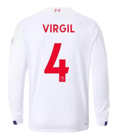Virgil van Dijk Liverpool 19/20 Away Long Sleeve Jersey