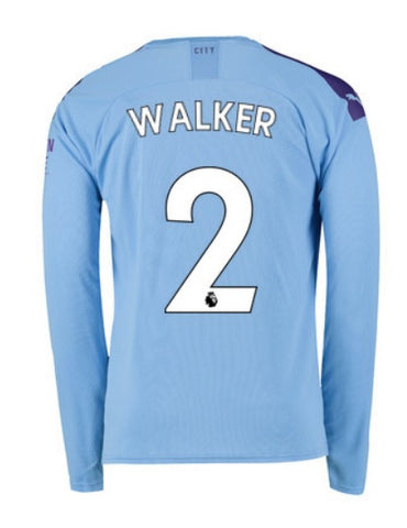 Kyle Walker Manchester City Long Sleeve 19/20 Home Jersey