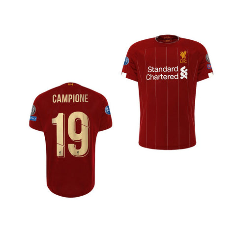 Liverpool Campione Youth 19/20 European Jersey #19