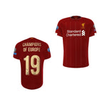 Liverpool Champions of Europe Youth 19/20 European Jersey #19