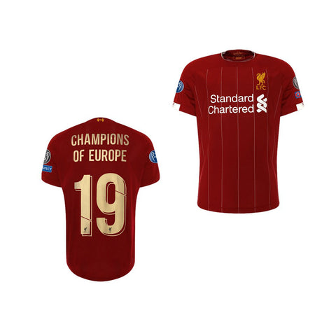 Liverpool Champions of Europe Youth 19/20 European Jersey #19