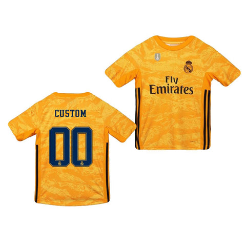 Real Madrid Custom Youth 19/20 Goalkeeper Home Jersey