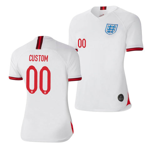 England Custom Women's 2019 World Cup Home Jersey