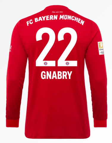 Serge Gnabry Bayern Munich 19/20 Long Sleeve Home Jersey