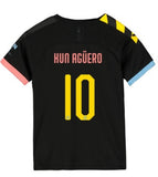 Man City Kun Aguero Youth 19/20 Club Font Away Jersey