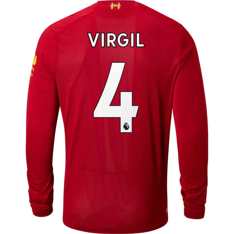 Virgil van Dijk Liverpool 19/20 Long Sleeve Home Jersey