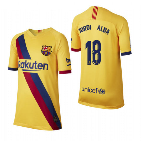 Jordi Alba Barcelona Kids 19/20 Away Jersey
